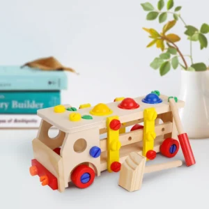 Montessori Wooden Screw Car Toy