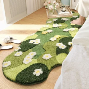 Nordic 3D  Fluffy Lawn Moss Carpet, Green Forest