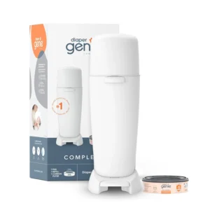 White Diaper Pail with Refill & Carbon Filter